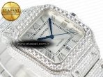 Cartier Santos De 40mm TWF 1:1 Best Edition White Dial SS/SS Dia/Rmn A2824 - Görsel 7