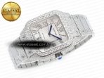 Cartier Santos De 40mm TWF 1:1 Best Edition White Dial SS/SS Dia/Rmn A2824 - Görsel 8