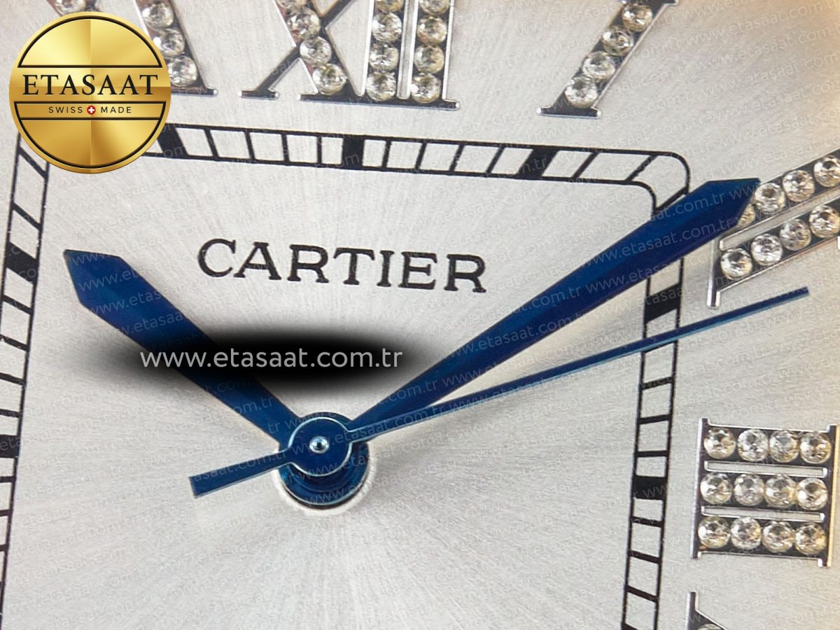 Cartier Santos De 40mm TWF 1:1 Best Edition White Diamond Dial SS/YG Dia/Rmn A2824 - Görsel 13
