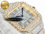 Cartier Santos De 40mm TWF 1:1 Best Edition White Diamond Dial SS/YG Dia/Rmn A2824 - Görsel 7