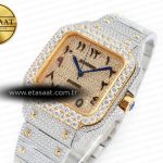 Cartier Santos De 40mm TWF 1:1 Best Edition YG Diamond Dial SS/YG A2824