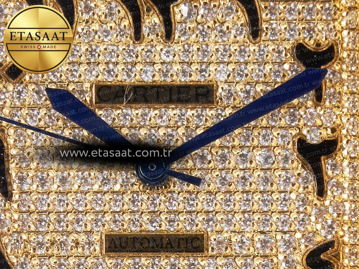 Cartier Santos De 40mm TWF 1:1 Best Edition YG Diamond Dial SS/YG A2824 - Görsel 11