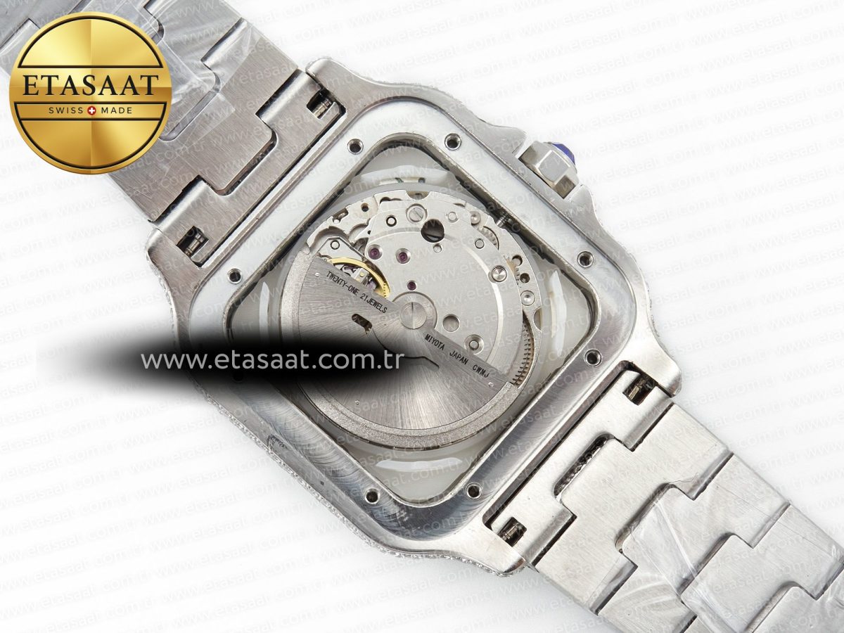 Cartier Santos De 40mm TWF 1:1 Best Edition YG Diamond Dial SS/YG A2824 - Görsel 18