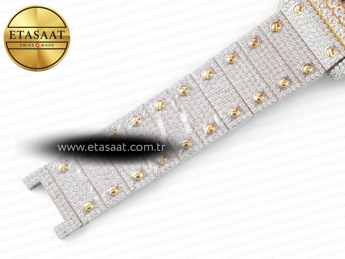 Cartier Santos De 40mm TWF 1:1 Best Edition YG Diamond Dial SS/YG A2824 - Görsel 25