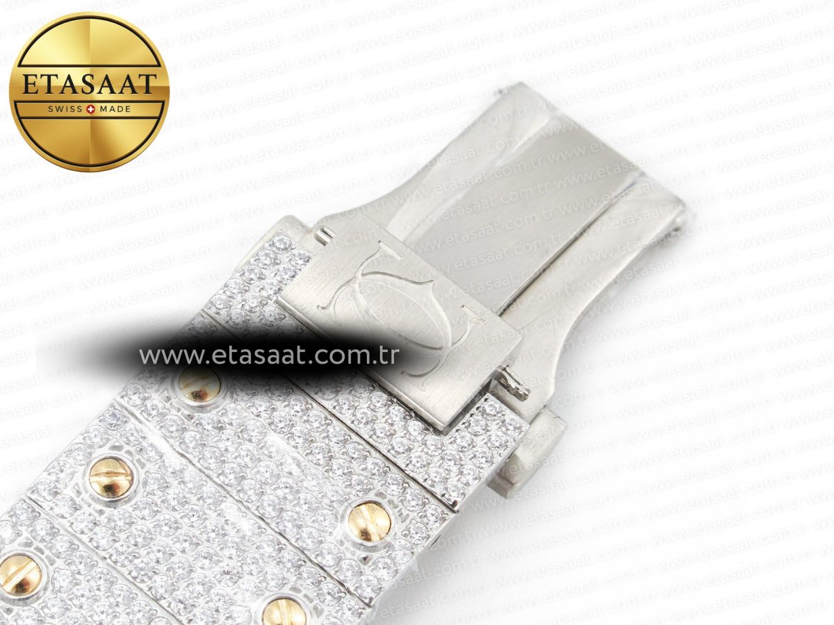 Cartier Santos De 40mm TWF 1:1 Best Edition YG Diamond Dial SS/YG A2824 - Görsel 27