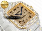 Cartier Santos De 40mm TWF 1:1 Best Edition YG Diamond Dial SS/YG A2824 - Görsel 6