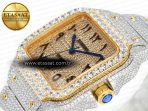 Cartier Santos De 40mm TWF 1:1 Best Edition YG Diamond Dial SS/YG A2824 - Görsel 7
