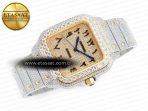 Cartier Santos De 40mm TWF 1:1 Best Edition YG Diamond Dial SS/YG A2824 - Görsel 8