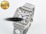 Cartier Santos de Cartier 35mm J12F 1:1 Best Edition White Dial on SS SmartLinks Bracelet MIYOTA 9015