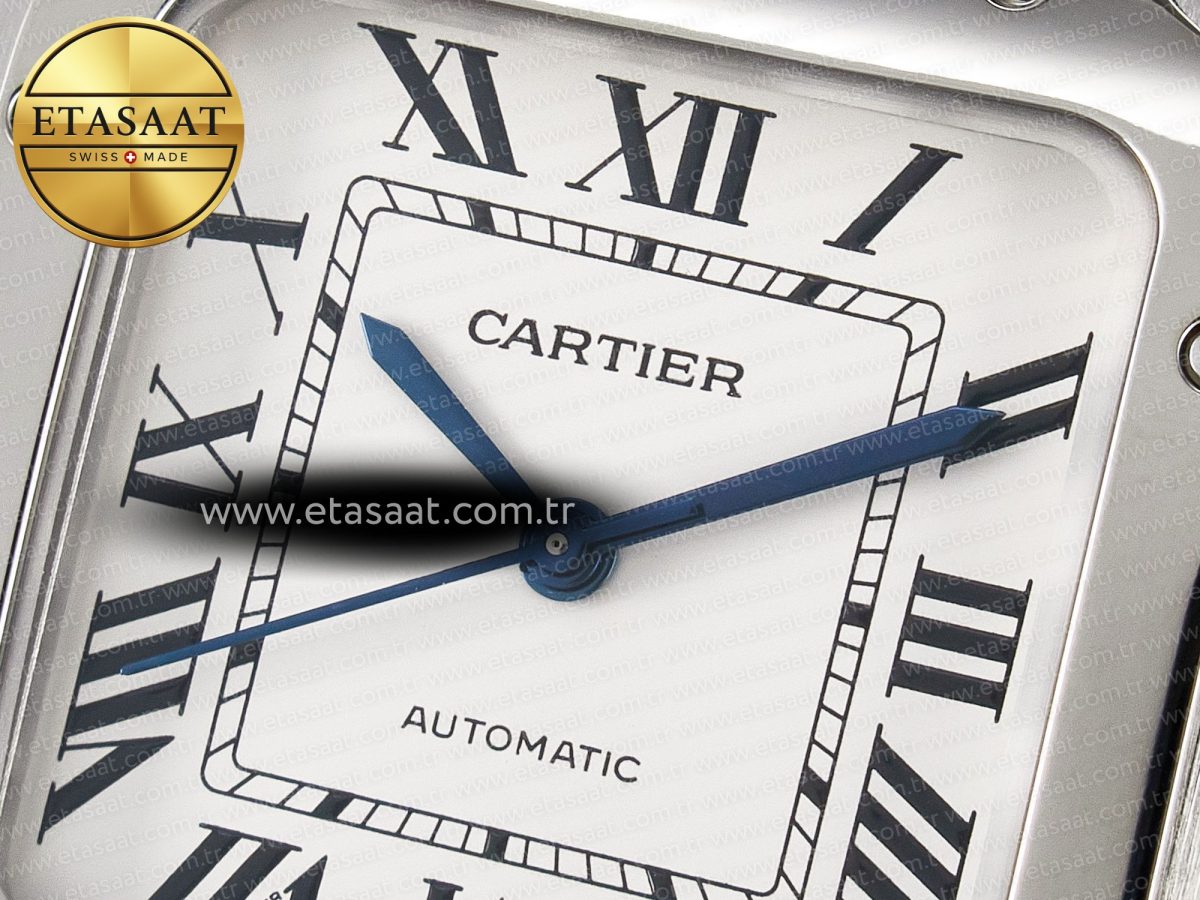 Cartier Santos de Cartier 35mm J12F 1:1 Best Edition White Dial on SS SmartLinks Bracelet MIYOTA 9015 - Görsel 10