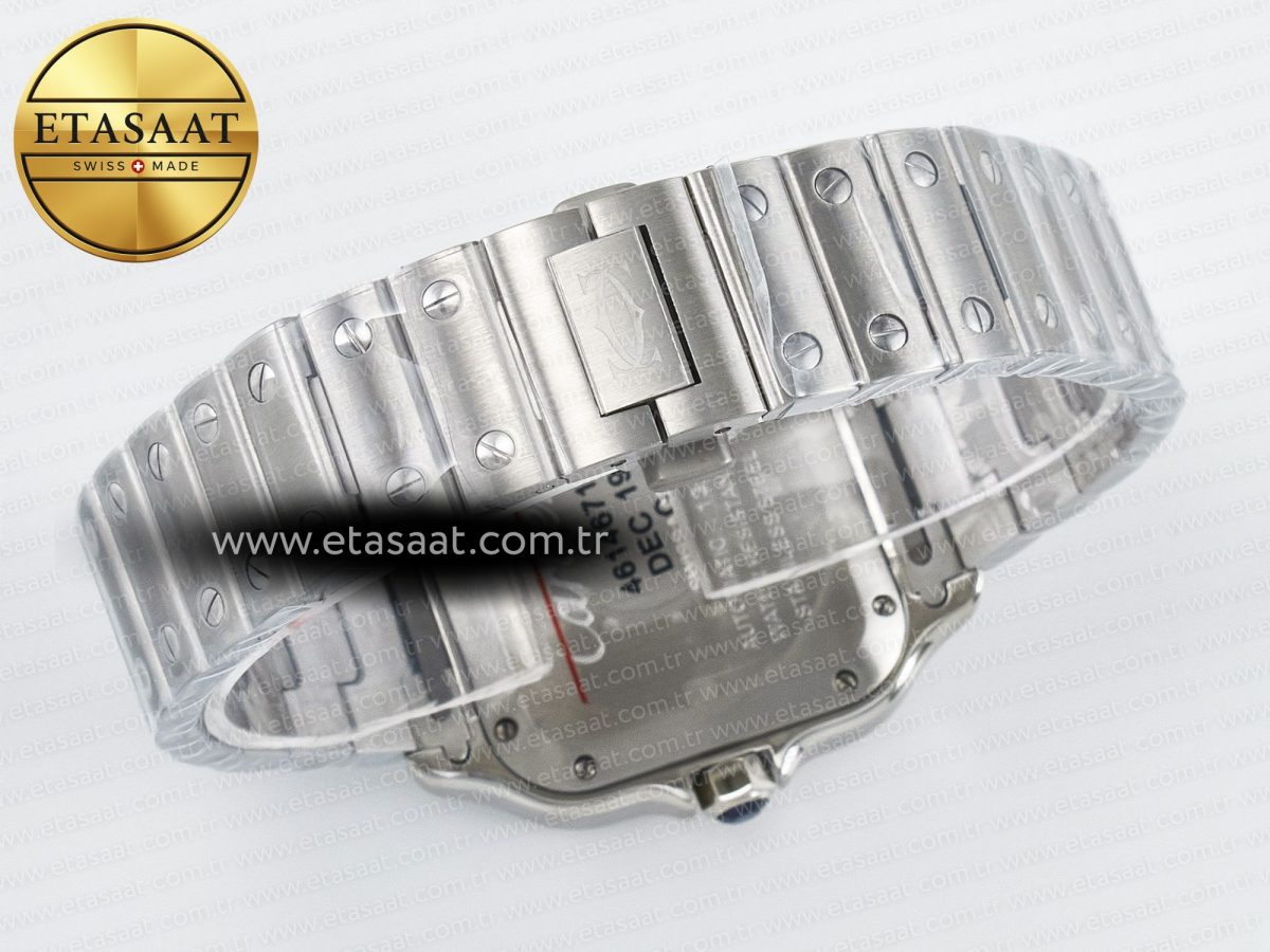 Cartier Santos de Cartier 35mm J12F 1:1 Best Edition White Dial on SS SmartLinks Bracelet MIYOTA 9015 - Görsel 12