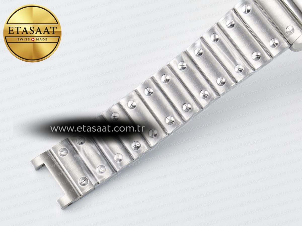 Cartier Santos de Cartier 35mm J12F 1:1 Best Edition White Dial on SS SmartLinks Bracelet MIYOTA 9015 - Görsel 15