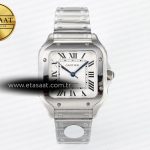 Cartier Santos de Cartier 35mm J12F Beyaz Kadran Çelik 9015 Eta Saat - Görsel 3 - 1:1 Süper Klon Saat