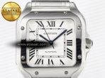 Cartier Santos de Cartier 35mm J12F 1:1 Best Edition White Dial on SS SmartLinks Bracelet MIYOTA 9015 - Görsel 4