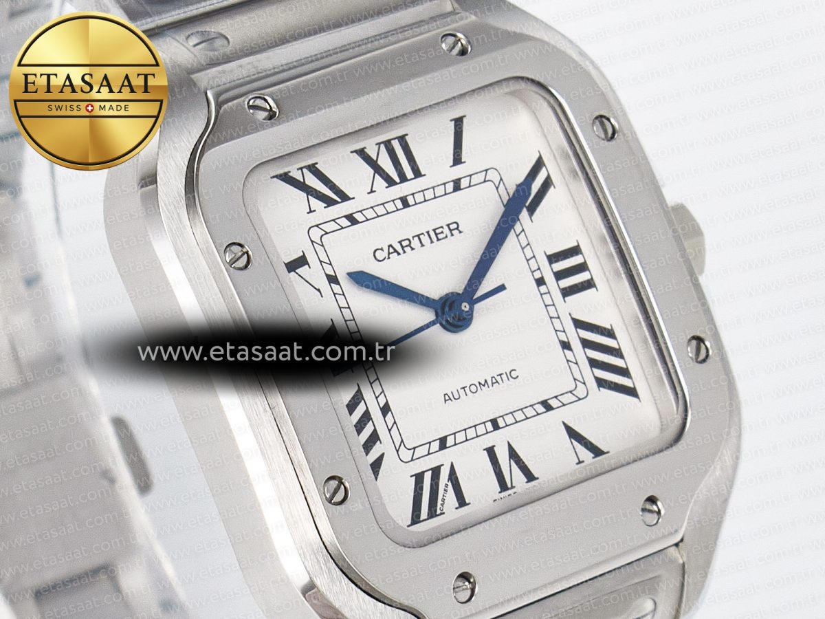 Cartier Santos de Cartier 35mm J12F 1:1 Best Edition White Dial on SS SmartLinks Bracelet MIYOTA 9015 - Görsel 5