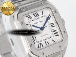 Cartier Santos de Cartier 35mm J12F 1:1 Best Edition White Dial on SS SmartLinks Bracelet MIYOTA 9015 - Görsel 5