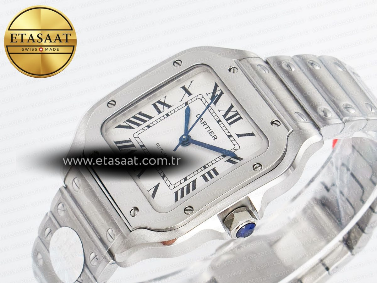 Cartier Santos de Cartier 35mm J12F 1:1 Best Edition White Dial on SS SmartLinks Bracelet MIYOTA 9015 - Görsel 7