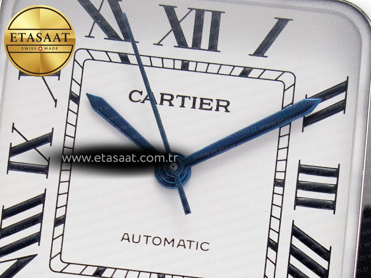 Cartier Santos de Cartier 35mm SS 2018 BVF 1:1 Best Edition White Dial on SS SmartLinks Bracelet MIYOTA 9015 V2 - Görsel 11