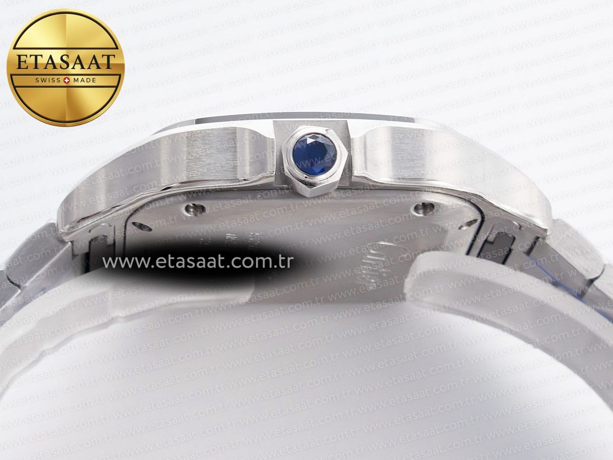Cartier Santos de Cartier 35mm SS 2018 BVF 1:1 Best Edition White Dial on SS SmartLinks Bracelet MIYOTA 9015 V2 - Görsel 14