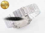 Cartier Santos de Cartier 35mm SS 2018 BVF 1:1 Best Edition White Dial on SS SmartLinks Bracelet MIYOTA 9015 V2 - Görsel 15