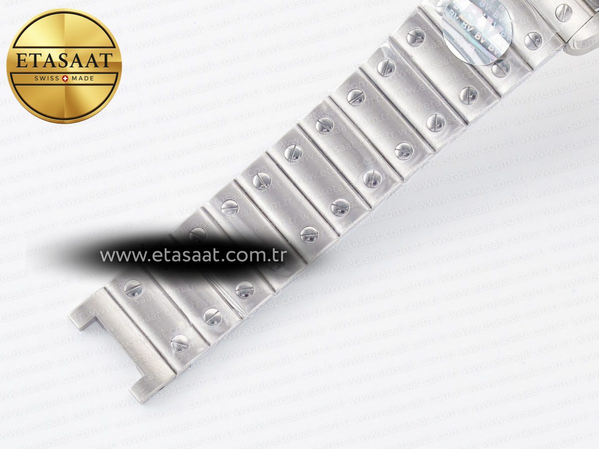 Cartier Santos de Cartier 35mm SS 2018 BVF 1:1 Best Edition White Dial on SS SmartLinks Bracelet MIYOTA 9015 V2 - Görsel 17