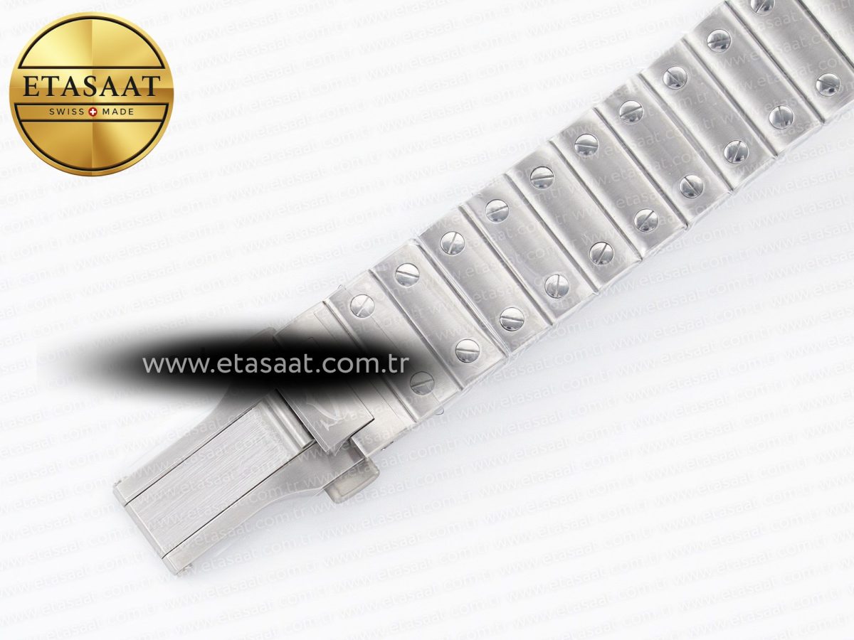 Cartier Santos de Cartier 35mm SS 2018 BVF 1:1 Best Edition White Dial on SS SmartLinks Bracelet MIYOTA 9015 V2 - Görsel 18