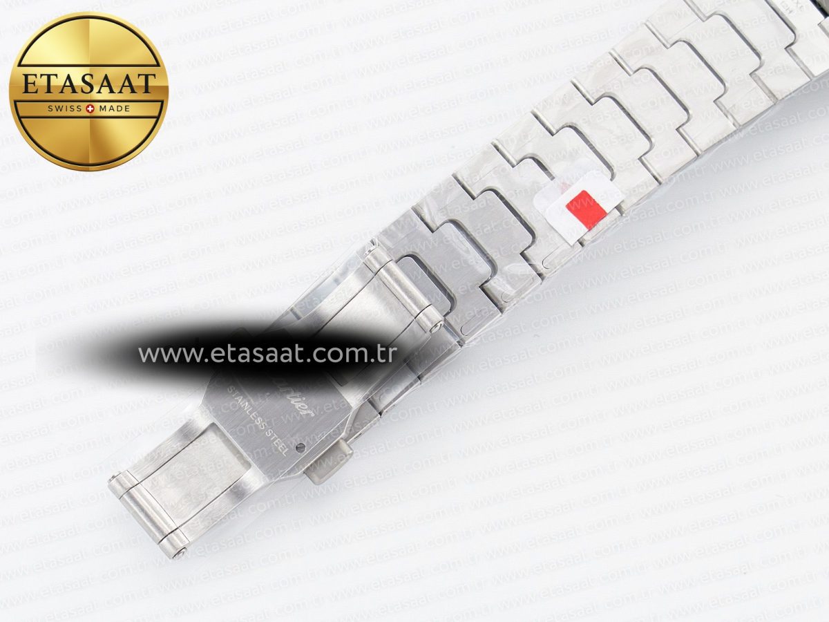 Cartier Santos de Cartier 35mm SS 2018 BVF 1:1 Best Edition White Dial on SS SmartLinks Bracelet MIYOTA 9015 V2 - Görsel 19