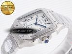 Cartier Santos de Cartier 35mm SS 2018 BVF 1:1 Best Edition White Dial on SS SmartLinks Bracelet MIYOTA 9015 V2 - Görsel 6