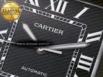 Cartier Santos de Cartier 40mm 2018 BVF 1:1 Best Edition Black Dial on Black Leathr Strap MIYOTA 9015 - Görsel 10