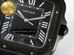 Cartier Santos de Cartier 40mm 2018 BVF 1:1 Best Edition Black Dial on Black Leathr Strap MIYOTA 9015 - Görsel 11