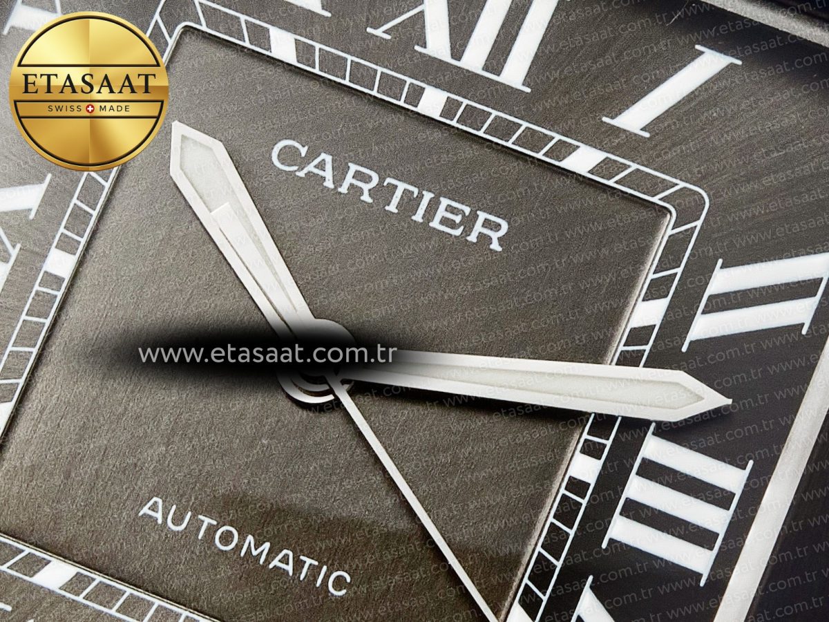 Cartier Santos de Cartier 40mm 2018 BVF 1:1 Best Edition Gray Bezel Gray Dial on SS SmartLinks Bracelet MIYOTA 9015 - Görsel 10