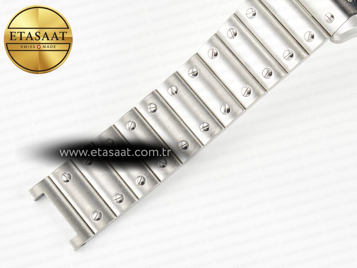Cartier Santos de Cartier 40mm 2018 BVF 1:1 Best Edition Gray Bezel Gray Dial on SS SmartLinks Bracelet MIYOTA 9015 - Görsel 17