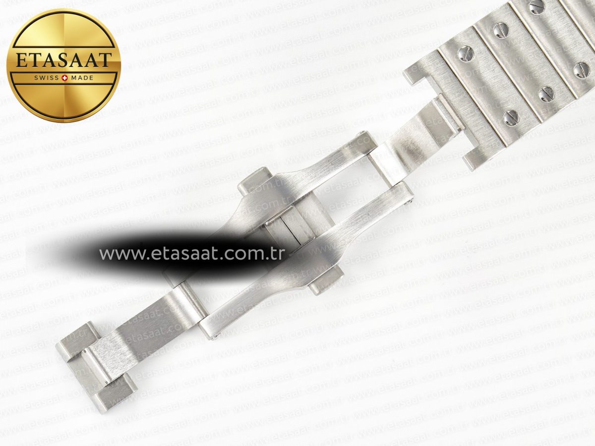Cartier Santos de Cartier 40mm 2018 BVF 1:1 Best Edition Gray Bezel Gray Dial on SS SmartLinks Bracelet MIYOTA 9015 - Görsel 20