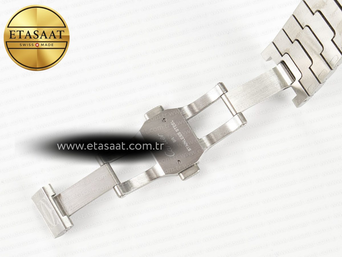Cartier Santos de Cartier 40mm 2018 BVF 1:1 Best Edition Gray Bezel Gray Dial on SS SmartLinks Bracelet MIYOTA 9015 - Görsel 21