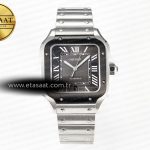 Cartier Santos de Cartier 40mm 2018 Bvf Gri Kadran 9015 Eta Saat - Görsel 3 - 1:1 Süper Klon Saat