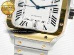 Cartier Santos de Cartier 40mm 2018 BVF 1:1 Best Edition YG Bezel White Dial on SS SmartLinks Bracelet MIYOTA 9015 - Görsel 12