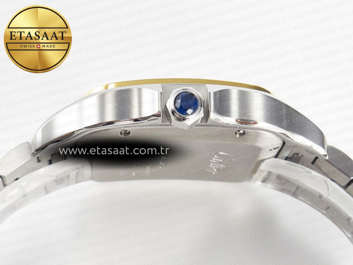 Cartier Santos de Cartier 40mm 2018 BVF 1:1 Best Edition YG Bezel White Dial on SS SmartLinks Bracelet MIYOTA 9015 - Görsel 14