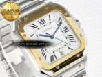 Cartier Santos de Cartier 40mm 2018 BVF 1:1 Best Edition YG Bezel White Dial on SS SmartLinks Bracelet MIYOTA 9015 - Görsel 5
