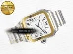 Cartier Santos de Cartier 40mm 2018 BVF 1:1 Best Edition YG Bezel White Dial on SS SmartLinks Bracelet MIYOTA 9015 - Görsel 8