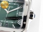 Cartier Santos de Cartier 40mm J12F 1:1 Best Edition Green Dial on SS SmartLinks Bracelet MIYOTA 9015 - Görsel 11