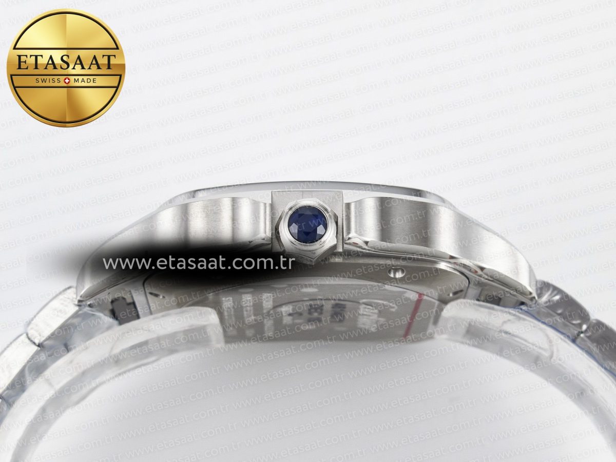 Cartier Santos de Cartier 40mm J12F 1:1 Best Edition Green Dial on SS SmartLinks Bracelet MIYOTA 9015 - Görsel 14