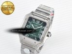 Cartier Santos de Cartier 40mm J12F 1:1 Best Edition Green Dial on SS SmartLinks Bracelet MIYOTA 9015 - Görsel 2