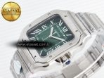 Cartier Santos de Cartier 40mm J12F 1:1 Best Edition Green Dial on SS SmartLinks Bracelet MIYOTA 9015 - Görsel 7
