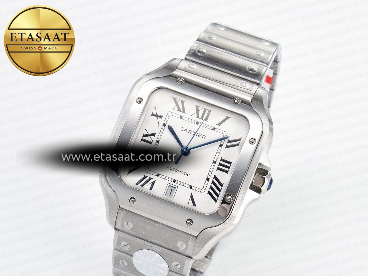 Cartier Santos de Cartier 40mm J12F 1:1 Best Edition White Dial on SS SmartLinks Bracelet MIYOTA 9015 - Görsel 1