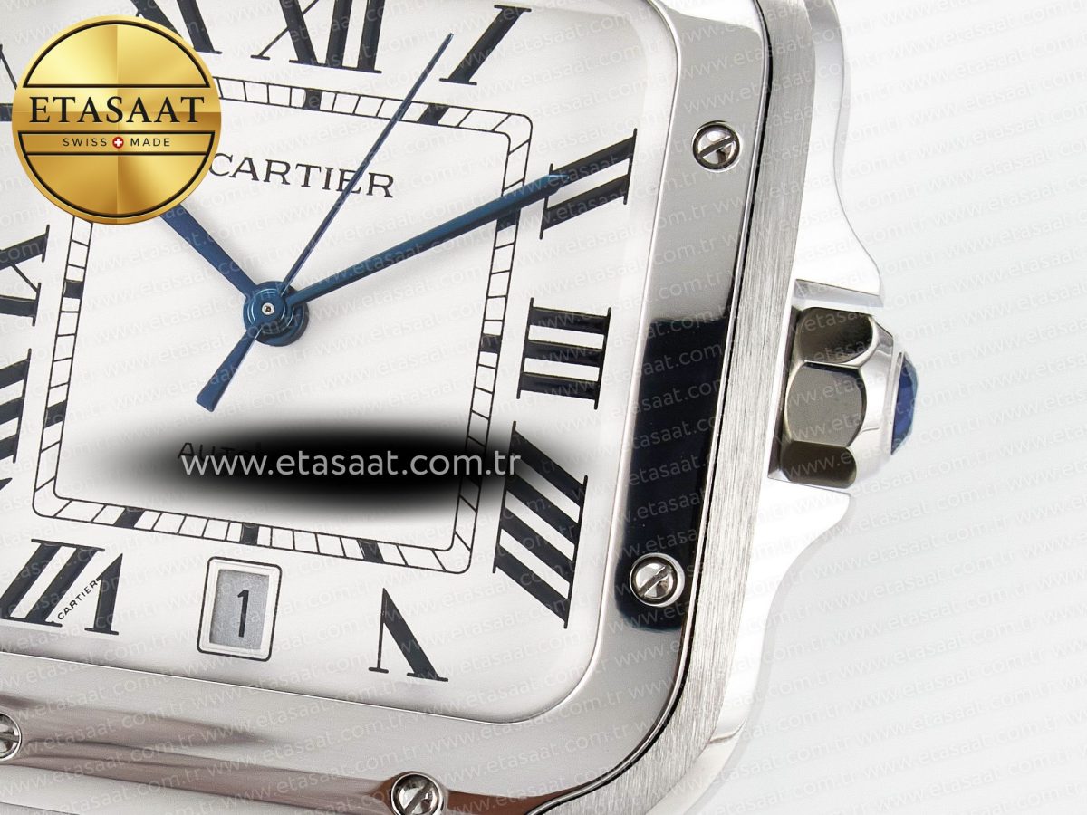 Cartier Santos de Cartier 40mm J12F 1:1 Best Edition White Dial on SS SmartLinks Bracelet MIYOTA 9015 - Görsel 11