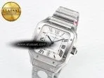 Cartier Santos de Cartier 40mm J12F 1:1 Best Edition White Dial on SS SmartLinks Bracelet MIYOTA 9015 - Görsel 2