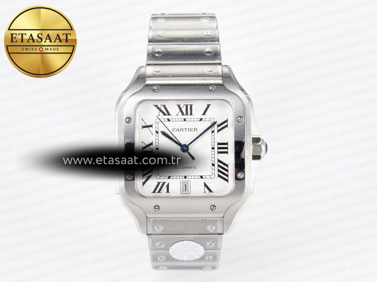 Cartier Santos de Cartier 40mm J12F 1:1 Best Edition White Dial on SS SmartLinks Bracelet MIYOTA 9015 - Görsel 3
