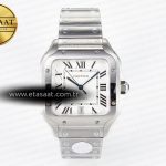 Cartier Santos de Cartier 40mm J12F Beyaz Kadran Çelik 9015 Eta Saat - Görsel 3 - 1:1 Süper Klon Saat