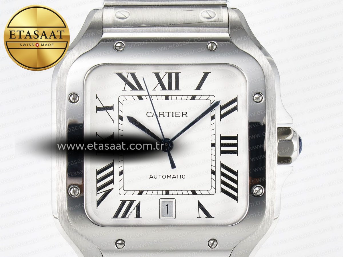 Cartier Santos de Cartier 40mm J12F 1:1 Best Edition White Dial on SS SmartLinks Bracelet MIYOTA 9015 - Görsel 4