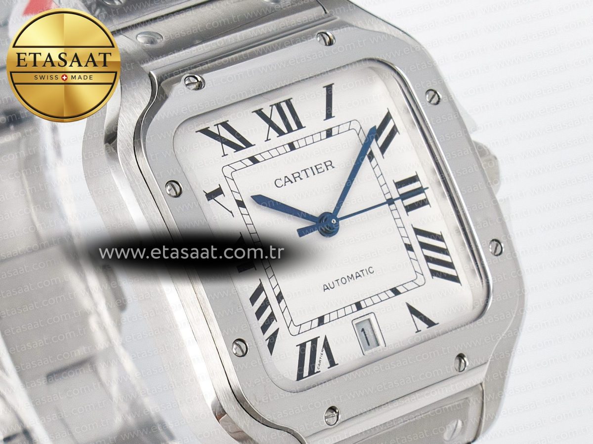 Cartier Santos de Cartier 40mm J12F 1:1 Best Edition White Dial on SS SmartLinks Bracelet MIYOTA 9015 - Görsel 5